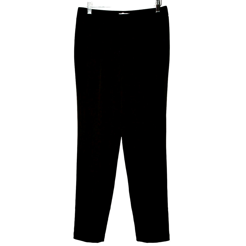 Women's Calvin Klein Black Elastic Straight Leg Trousers Dress Pants Size 4P